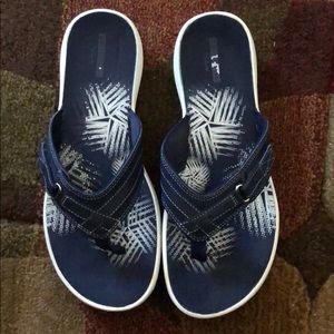 Clark’s Blue Flip Flops